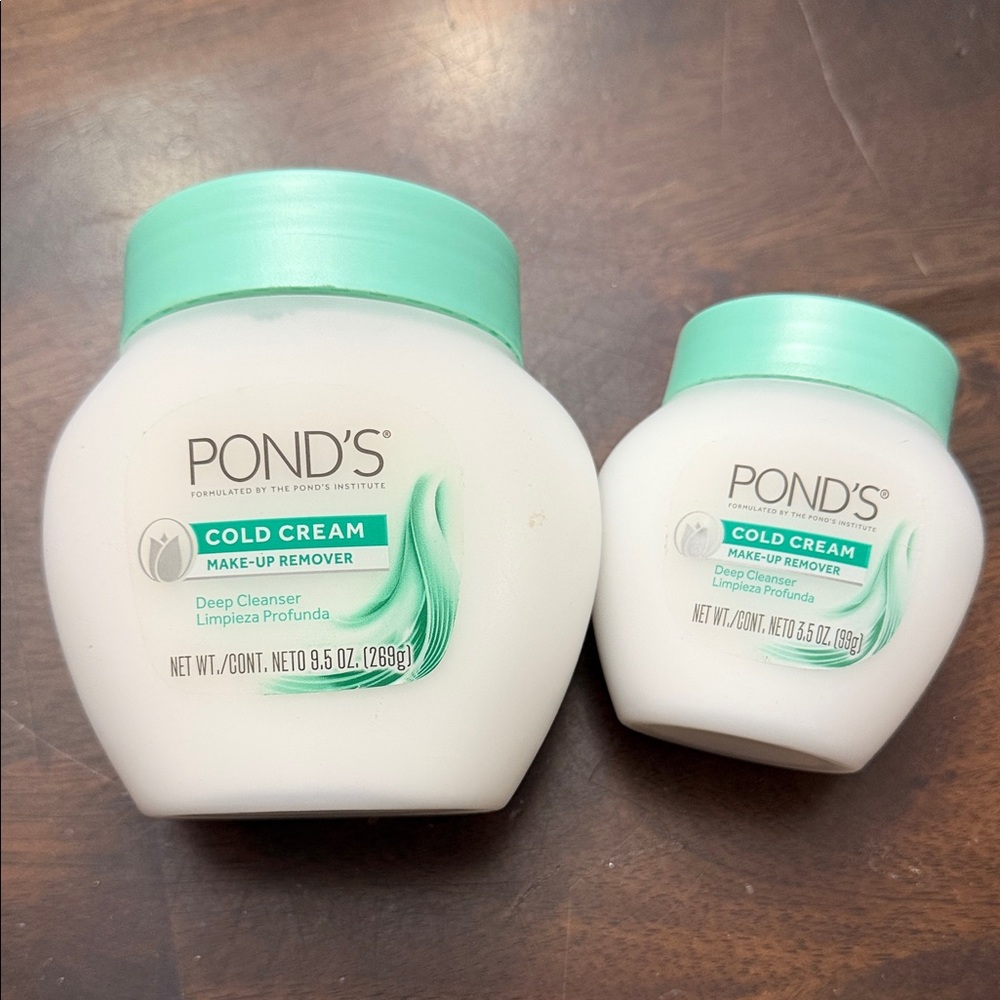 Ponds Cold Cream Makeup Remover 2 Sizes Lot